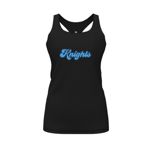 [CUS-DFW-RCBK-PER-BLK-FYS-LOGO3] Racerback Tank Top (Female Youth S, Black, Logo 3)