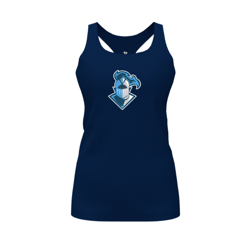 [FT0TRBNV-FYS-LOGO2] Decker Racerback Tank Top (Female Youth S, Navy, Logo 2)