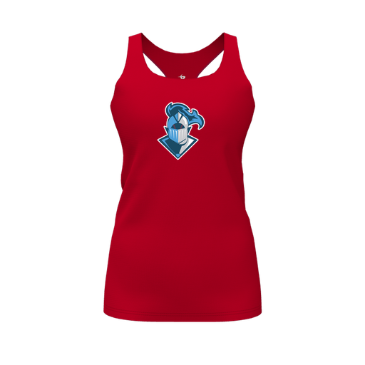 [CUS-DFW-RCBK-PER-RED-FYS-LOGO2] Racerback Tank Top (Female Youth S, Red, Logo 2)