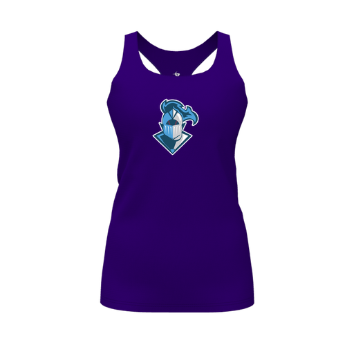 [CUS-DFW-RCBK-PER-PUR-FYS-LOGO2] Racerback Tank Top (Female Youth S, Purple, Logo 2)