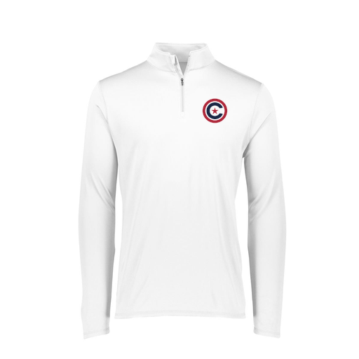 [FTLQFLWH-FAXS-LOGO1] Decker Women's Flex-Lite 1/4 Zip Shirt (Female Adult XS, White, Logo 1)