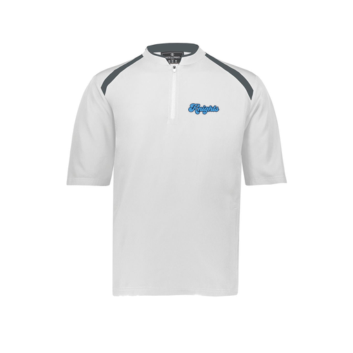 [229581-AS-WHT-LOGO3] Men's Dugout Short Sleeve Pullover (Adult S, White, Logo 3)