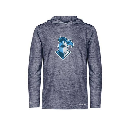 [FOLHCGNV-AS-LOGO2] Decker Men's Charge Hoodie (Adult S, Navy, Logo 2)