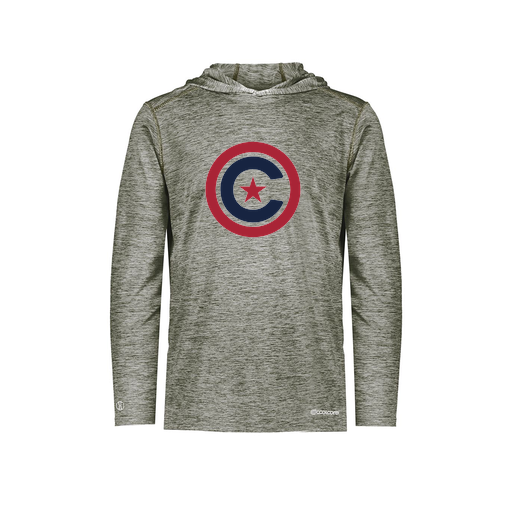 [FOLHCGGY-YS-LOGO1] Decker Youth Charge Hoodie (Youth S, Gray, Logo 1)