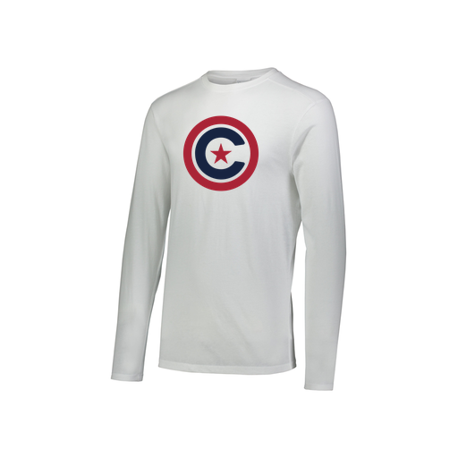 [FTLCUBWH-YS-LOGO1] Decker Youth Tri-Blend T-Shirt - Long Sleeve (Youth S, White, Logo 1)