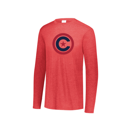 [3076.V96.S-LOGO1] Youth LS Ultra-blend T-Shirt (Youth S, Red, Logo 1)
