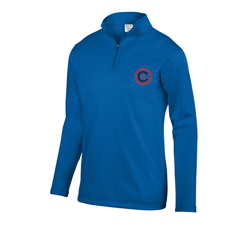 [FOLQFFRY-YS-LOGO1] Decker Youth FlexFleece 1/4 Zip (Youth S, Royal, Logo 1)