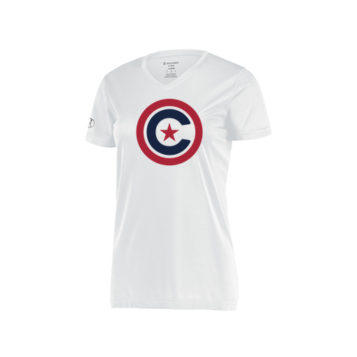 [222820.005.S-LOGO1] Ladies Movement Dri Fit Shirt (Female Adult S, White, Logo 1)