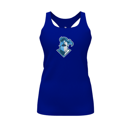[CUS-DFW-RCBK-PER-RYL-FYS-LOGO2] Racerback Tank Top (Female Youth S, Royal, Logo 2)