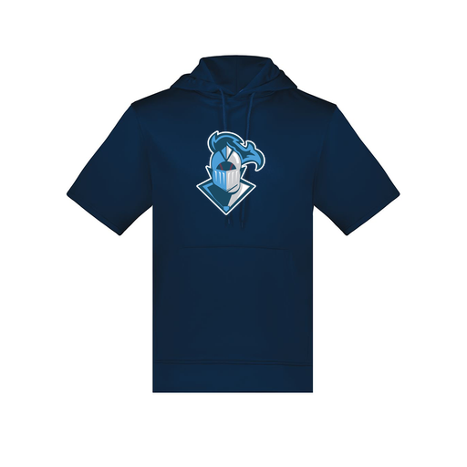 [6871.065.S-LOGO2] Men's Dri Fit Short Sleeve Hoodie (Adult S, Navy, Logo 2)