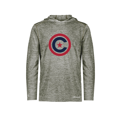 [FOLHCGGY-AS-LOGO1] Decker Men's Charge Hoodie (Adult S, Gray, Logo 1)