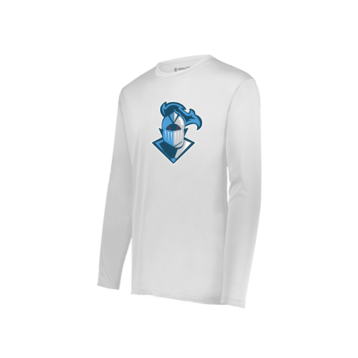 [222822.005.XS-LOGO2] Men's LS Smooth Sport Shirt (Adult XS, White, Logo 2)