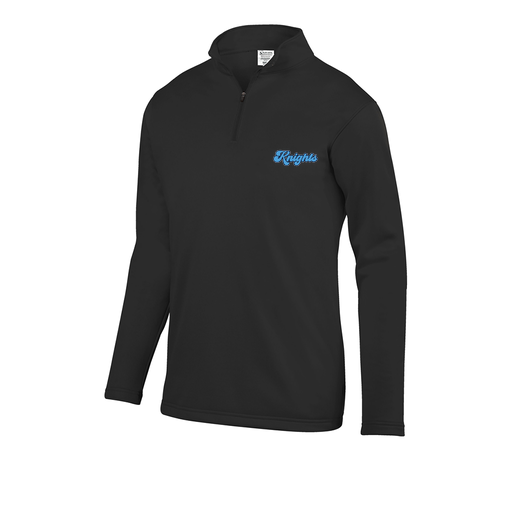 [FOLQFFBK-YS-LOGO3] Decker Youth FlexFleece 1/4 Zip (Youth S, Black, Logo 3)